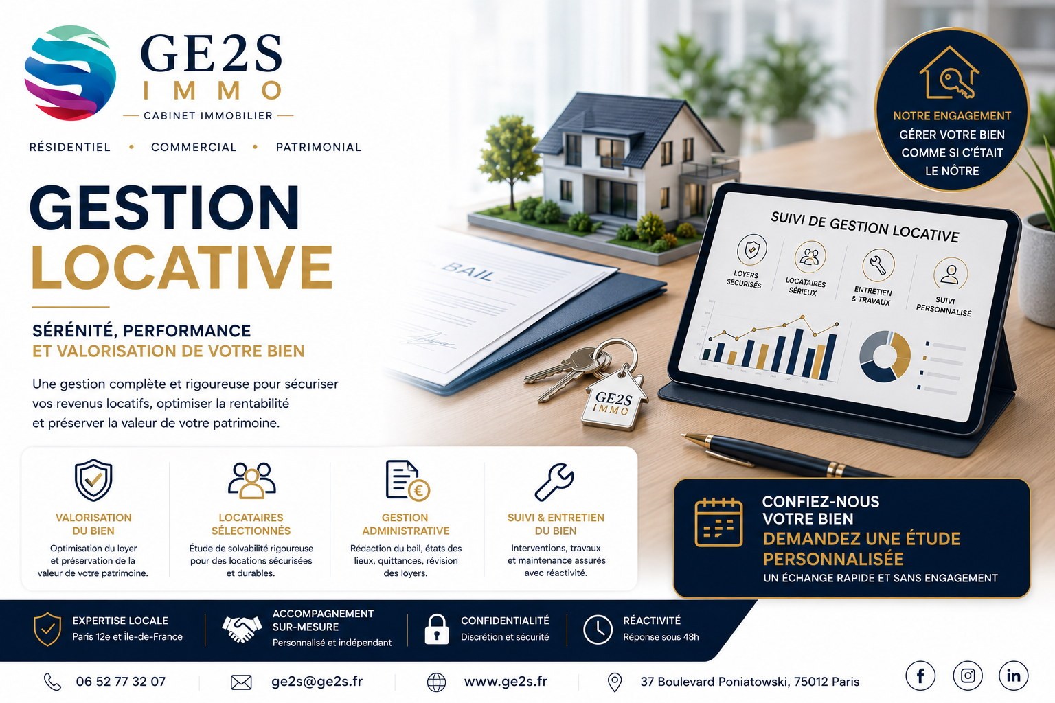 Gestion locative — visuel service GE2S IMMO